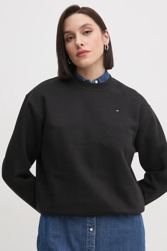 Bavlněná mikina Tommy Hilfiger černá WW0WW41246