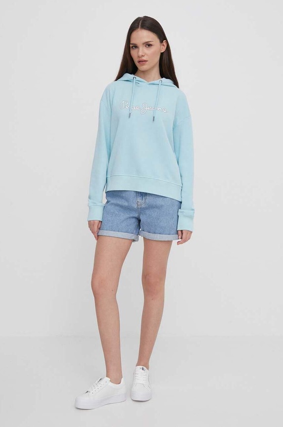 Mikina Pepe Jeans Lana HOODIE PL581440 modrá SS24