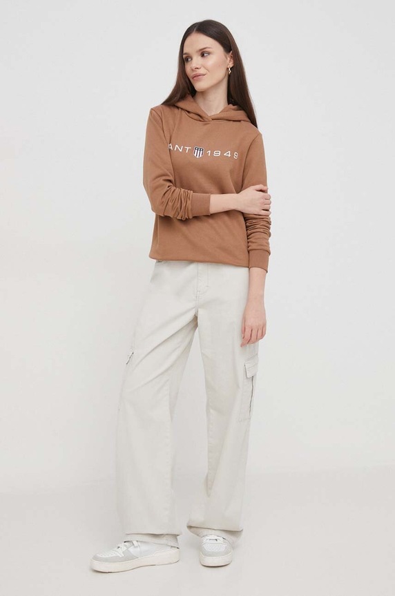 Gant bluza 4200756 brązowy SS24