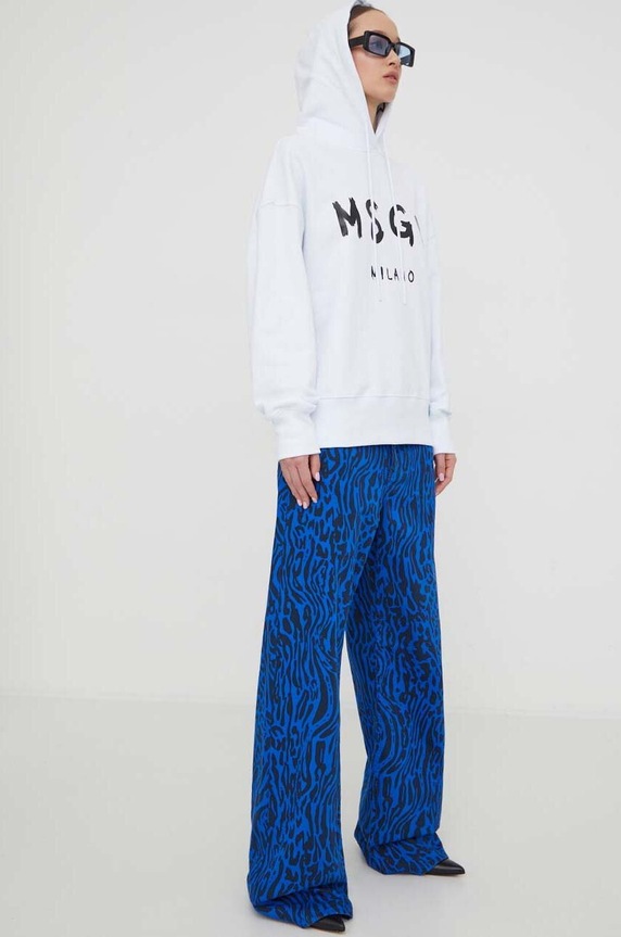 Βαμβακερή μπλούζα MSGM 2000MDM515.200000 λευκό SS24