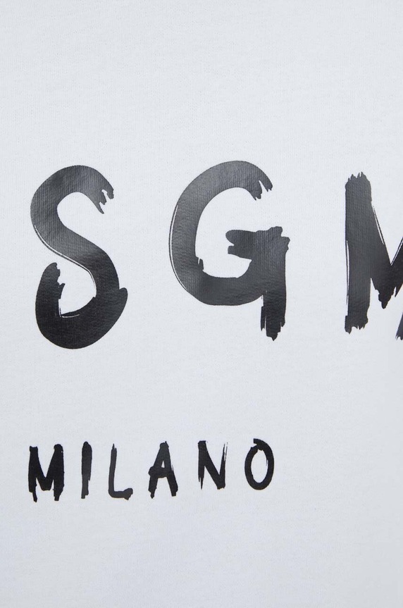 Βαμβακερή μπλούζα MSGM 2000MDM515.200000 λευκό