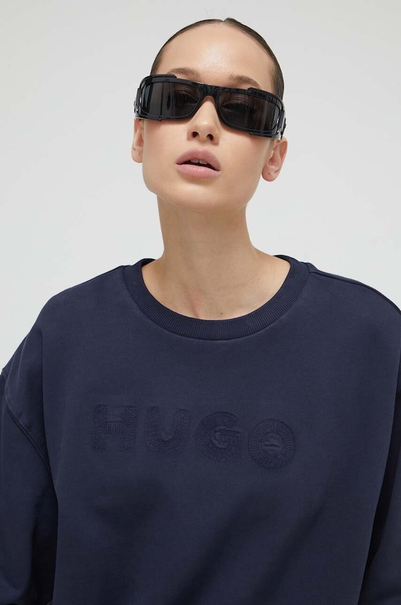 HUGO bluza bawełniana granatowy 50512022