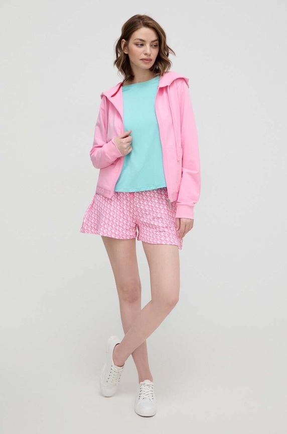 Mikina HUGO SPORTY LOGO_JACKET 50520504 ružová AW25