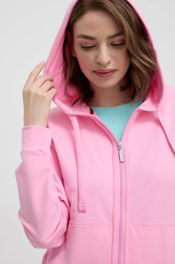 Mikina HUGO SPORTY LOGO_JACKET ružová 50520504