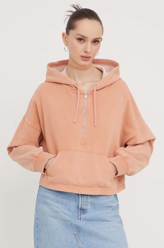 Roxy bluza z kapturem pomarańczowy ARJFT04236