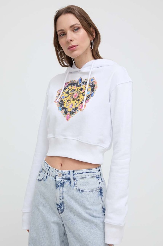 Versace Jeans Couture bluza bawełniana nadruk biały 76HAIL01.CF00L