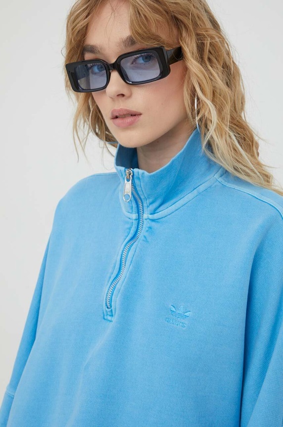 adidas Originals bluza bawełniana niebieski IR5998