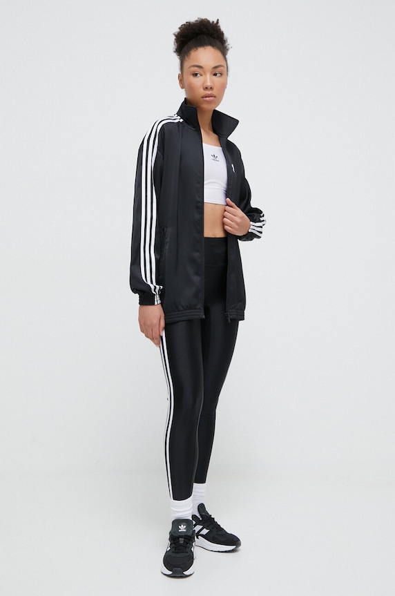 Mikina adidas Originals Loose Satin IU2516 černá AW24