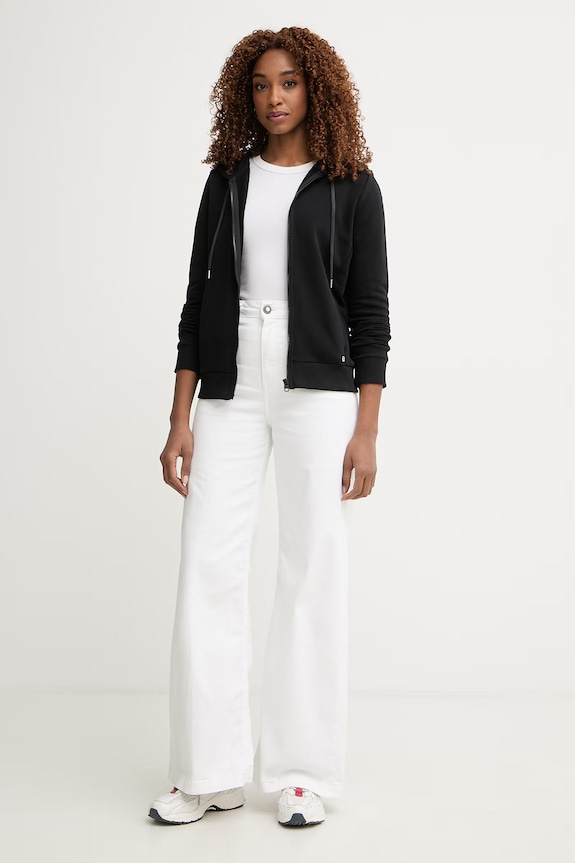 United Colors of Benetton hanorac de bumbac 3J68D500J negru AW24