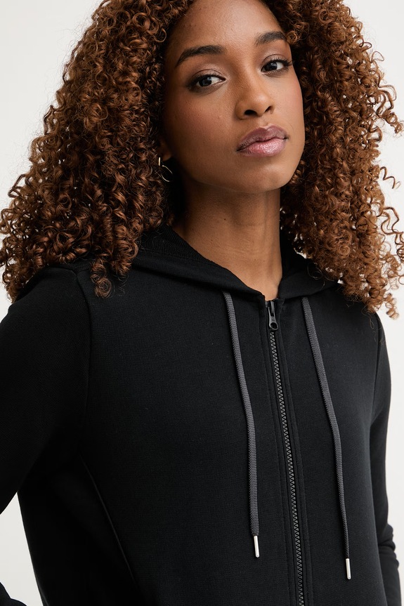 United Colors of Benetton hanorac de bumbac negru 3J68D500J