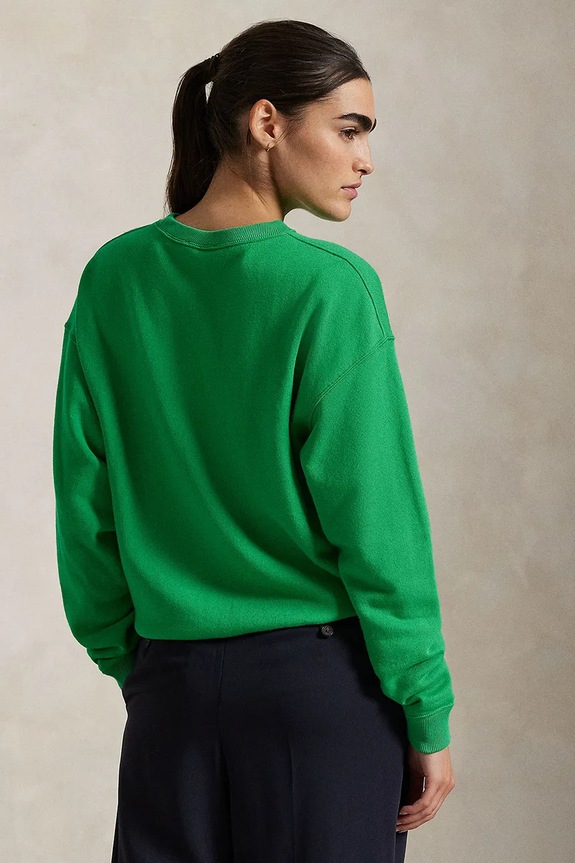 Polo Ralph Lauren bluza bawełniana 211935582 zielony SS25