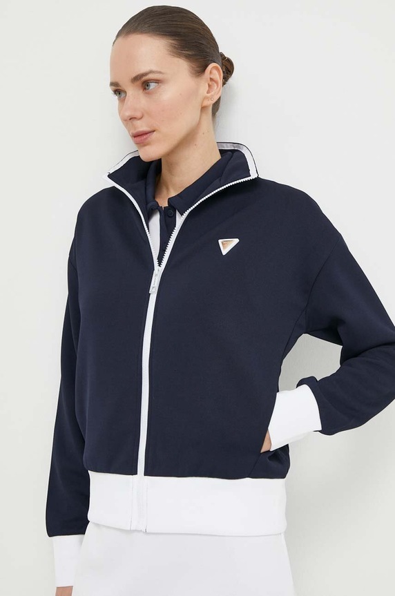 Μπλούζα Guess MYLAH απλικέ σκούρο μπλε V4GQ02.KBFB2