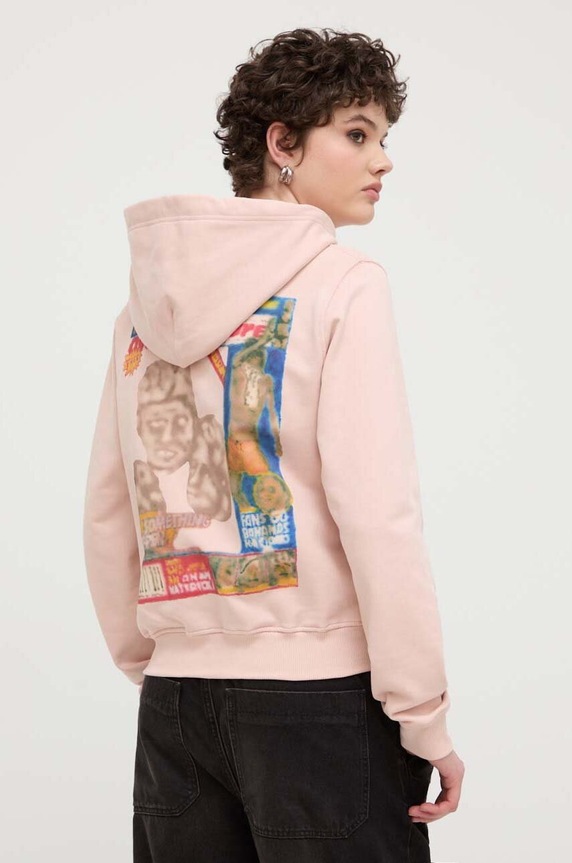 Diesel felpa in cotone con rosa A13255.0AKAL