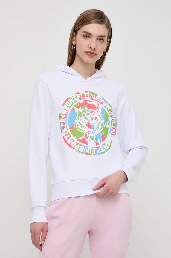 PLEIN SPORT bluza z kapturem biały PADC.WJB1724.SJO001N