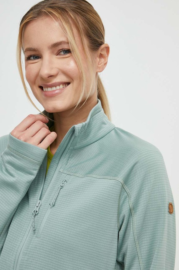 Спортен суичър Fjallraven Abisko Lite зелен F87142.674
