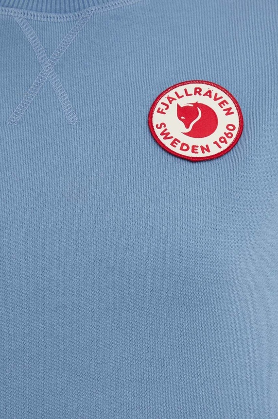 Fjallraven hanorac de bumbac 1960 Logo Badge Sweater F87230.543 albastru