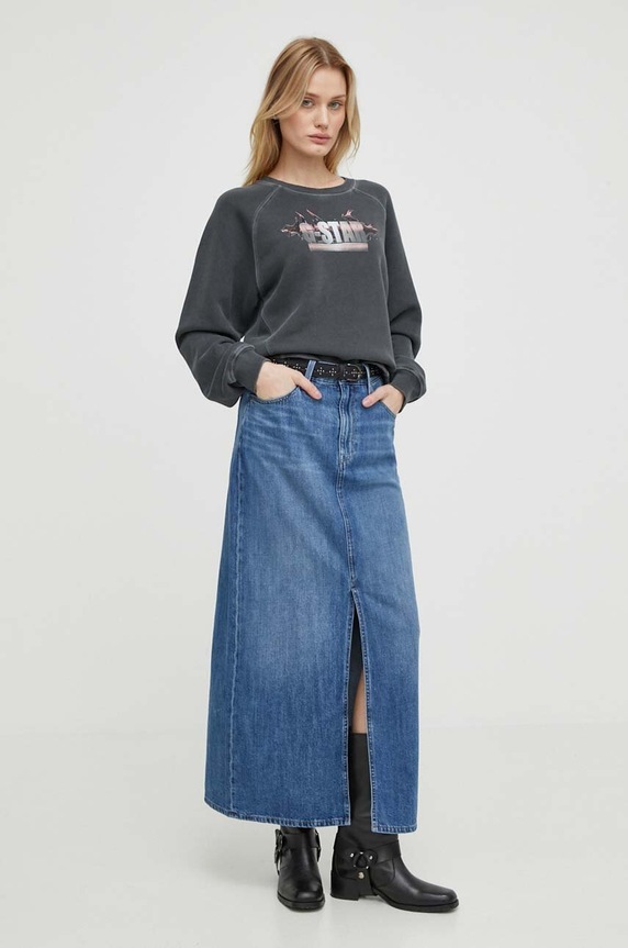 G-Star pamut melegítőfelső D24406.D575 szürke SS24