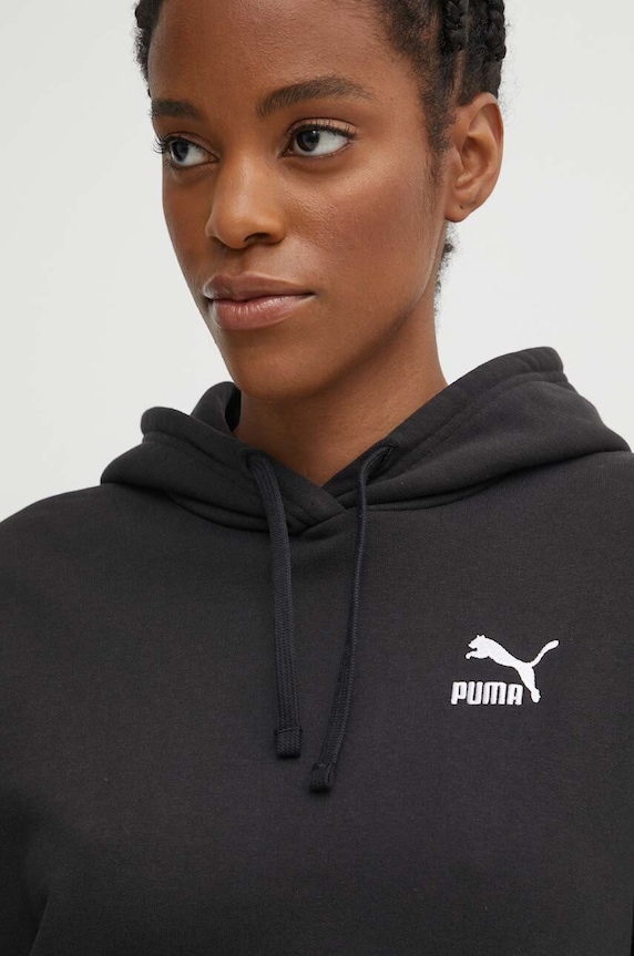 Puma hanorac de bumbac BETTER CLASSIC negru 624227