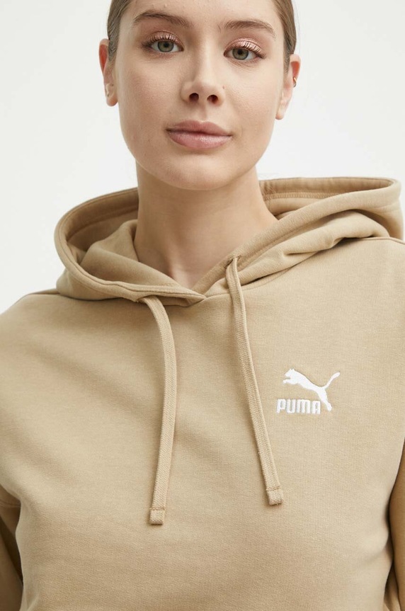 Bavlněná mikina Puma BETTER CLASSIC béžová 624229