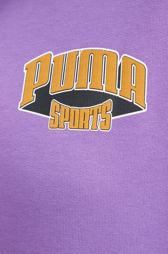 Βαμβακερή μπλούζα Puma 624346 μωβ