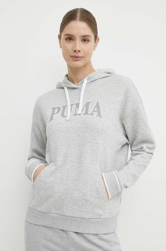 Mikina Puma SQUAD nášivka šedá 677899