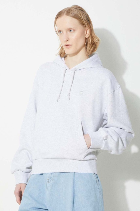 Carhartt WIP cotton sweatshirt Hooded Casey Sweatshirt gray I032644.1DQXX