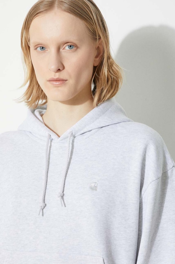 Carhartt WIP cotton sweatshirt Hooded Casey Sweatshirt I032644.1DQXX gray