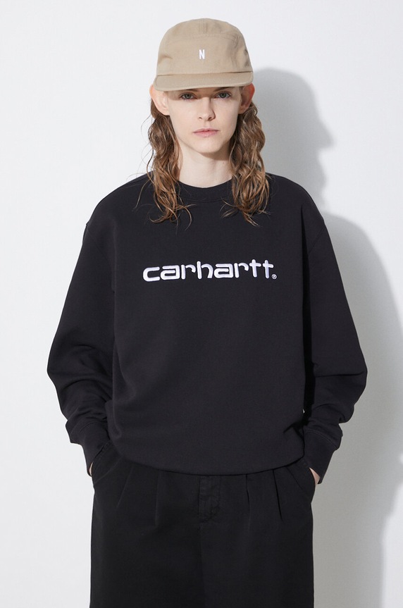 Μπλούζα Carhartt WIP Carhartt Sweat απλικέ μαύρο I033647.0D2XX