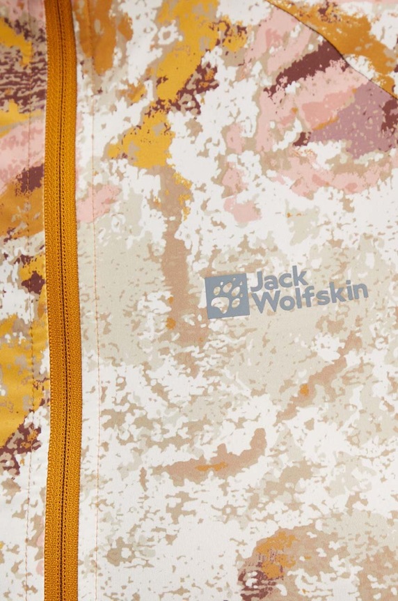 Ποδηλατικό κοντομάνικο Jack Wolfskin Gravex Printed 1810001 κίτρινο
