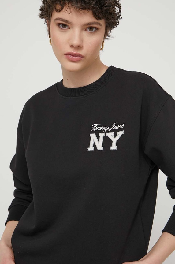 Tommy Jeans bluza bawełniana czarny DW0DW17788
