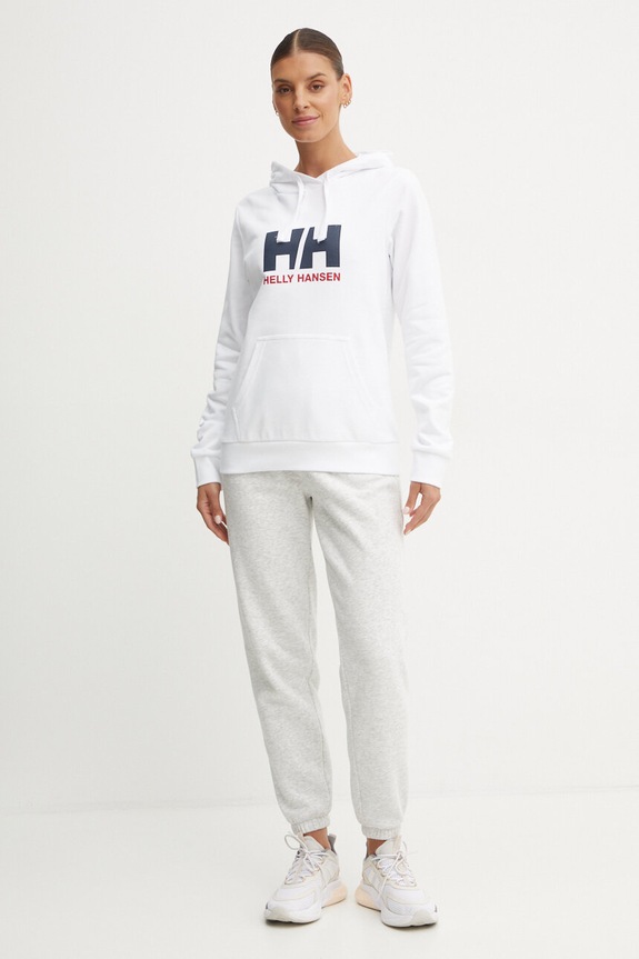 Helly Hansen pamut melegítőfelső HH LOGO 2.0 34460 fehér SS25