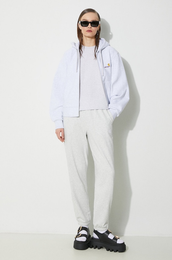 Спортен панталон New Balance French Terry Crew WP41500AHH сив SS26