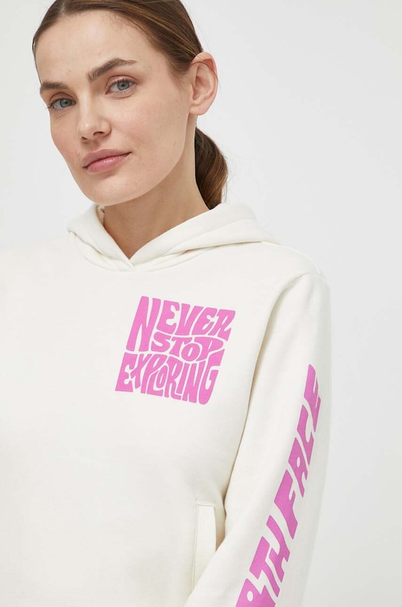 The North Face hanorac de bumbac bej NF0A87EPQLI1
