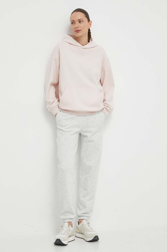 New Balance bluza bawełniana WT41537OUK WT41537OUK różowy SS24