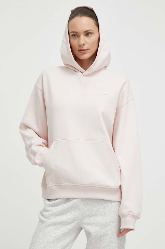 New Balance bluza bawełniana WT41537OUK różowy WT41537OUK