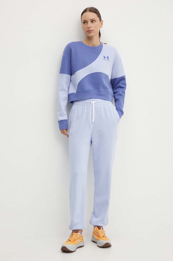Under Armour bluza dresowa Essential 1382721 niebieski SS24