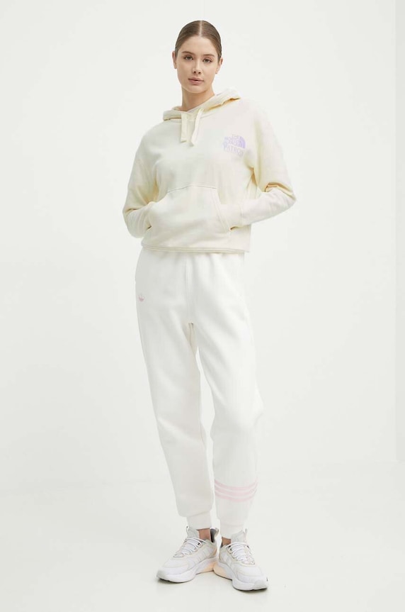 Pamučna dukserica The North Face NF0A87DYQLI1 bež SS24
