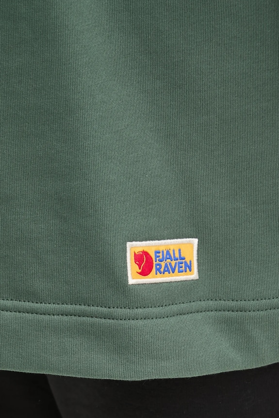 Памучен суичър Fjallraven Vardag Hoodie W F86987.679 тюркоазен