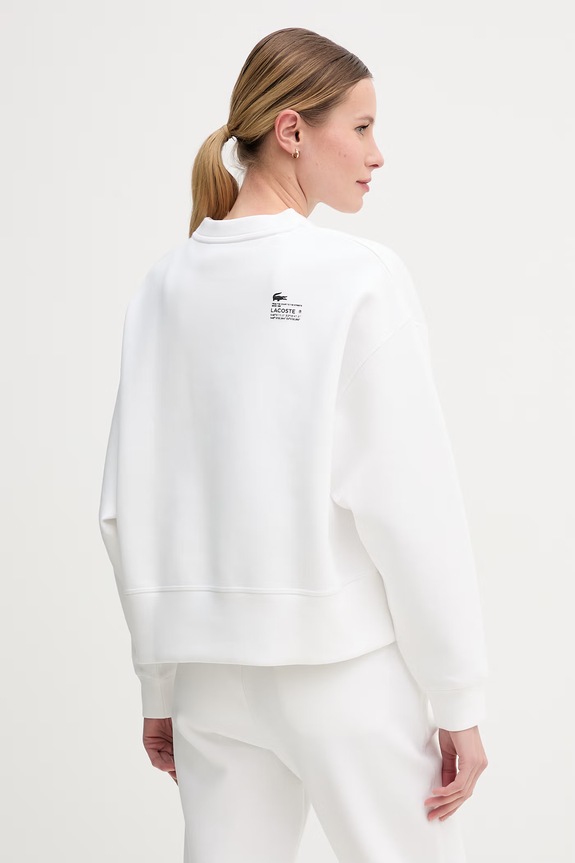 Odzież Lacoste bluza oversize damska z bawełną SF5614 biały