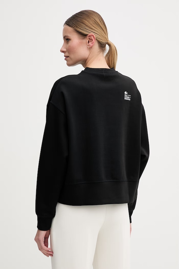 Odzież Lacoste bluza oversize damska z bawełną SF5614 czarny