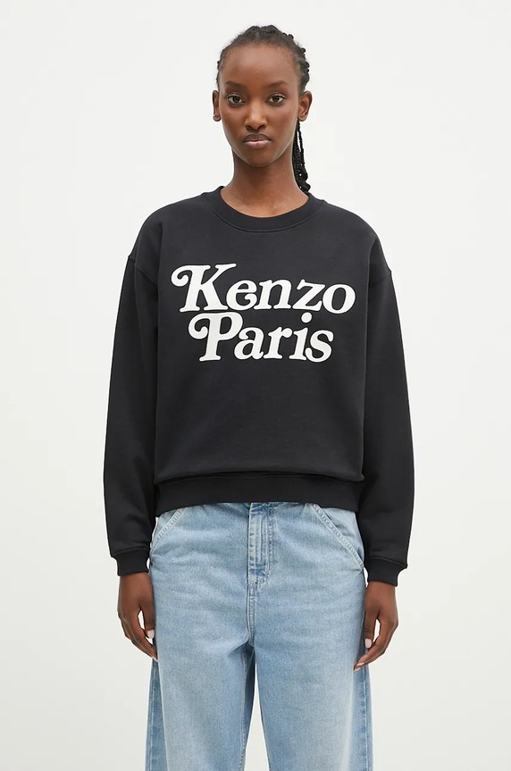 Kenzo felpa in cotone by Verdy Regular Sweatshirt sovrastampa nero FE52SW1274MF.99