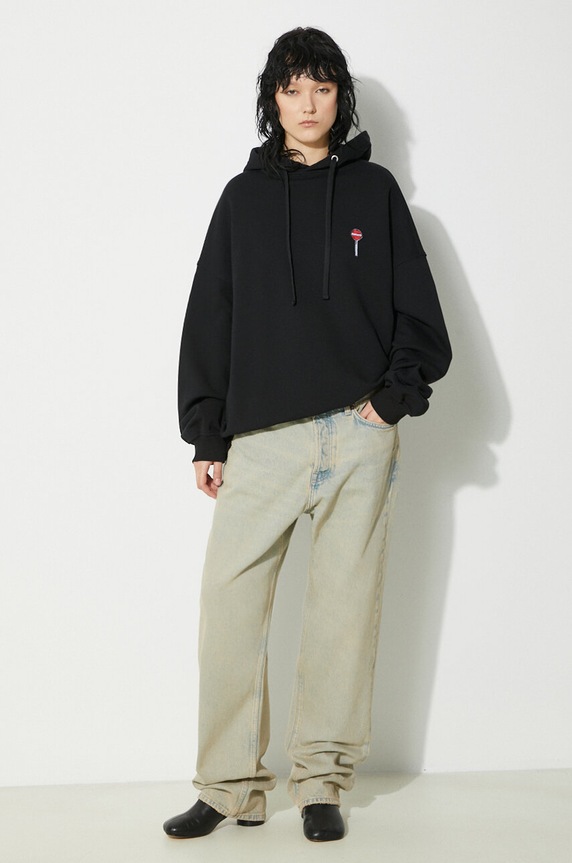 Fiorucci felpa in cotone Black Lollipop Patch Hoodie M01FPSHO092CJ05BK01 nero SS24