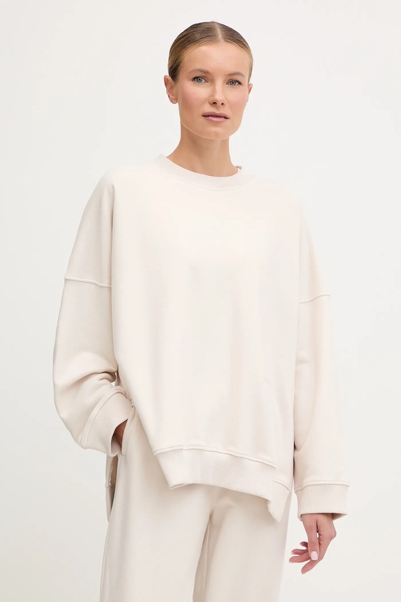 Tepláková mikina JOYINME Kind bez kapuce béžová Bluza.Oversize.Kind