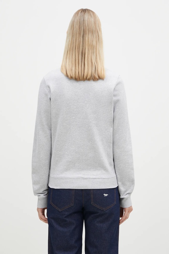 Одяг Бавовняна кофта Maison Kitsuné Fox Head Patch Regular Sweatshirt LW00302KM0001 сірий