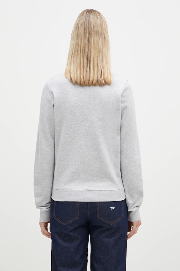 Одяг Бавовняна кофта Maison Kitsuné Fox Head Patch Regular Sweatshirt LW00302KM0001 сірий