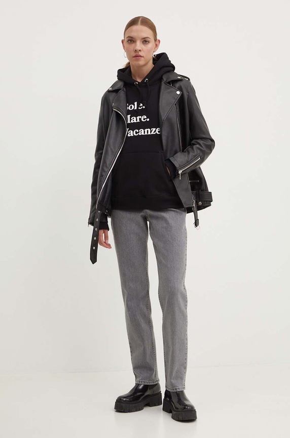 Mikina Drivemebikini Sole Mare Vacanze 2024.DRV.029.BL černá SS24