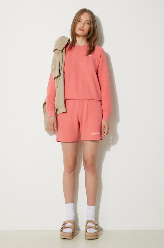 Sporty & Rich sweatshirt Serif Logo Soft Crewneck WS047S402SC pink SS24