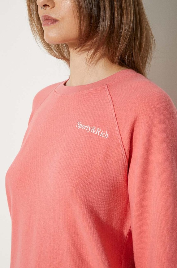 Sporty & Rich sweatshirt Serif Logo Soft Crewneck WS047S402SC pink