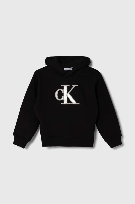 Παιδική μπλούζα Calvin Klein Jeans στάμπα μαύρο IG0IG02298.128.176.PPYH