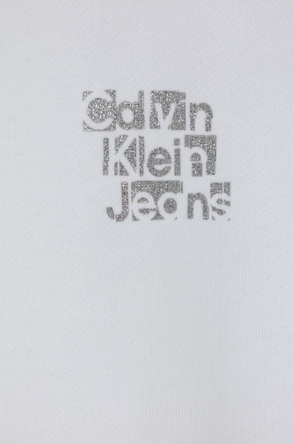 Dziewczynka Calvin Klein Jeans bluza bawełniana dziecięca IG0IG02304.128.176.PPYH biały